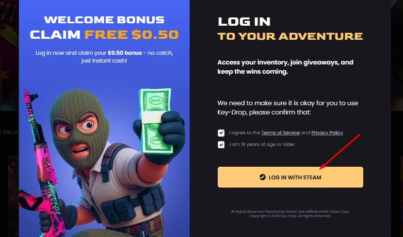 KeyDrop official website