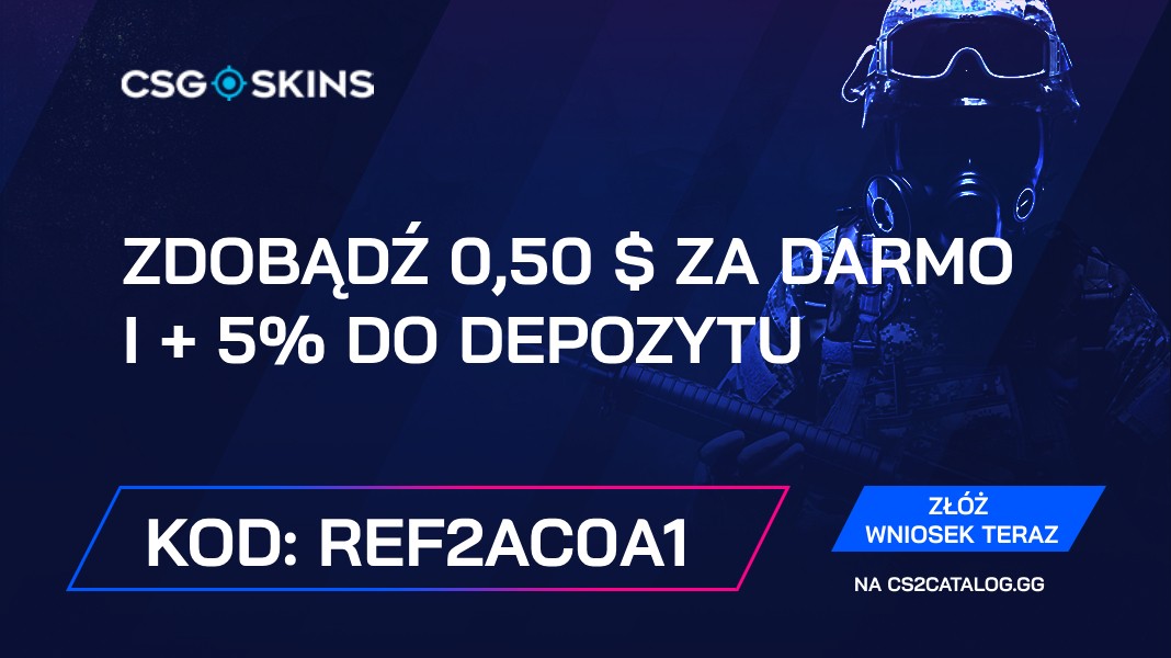 Kod promocyjny CSGO-Skins 2026: Użyj „REF2AC0A1” i Zdobądź $0.50 za darmo i + 5% do depozytu