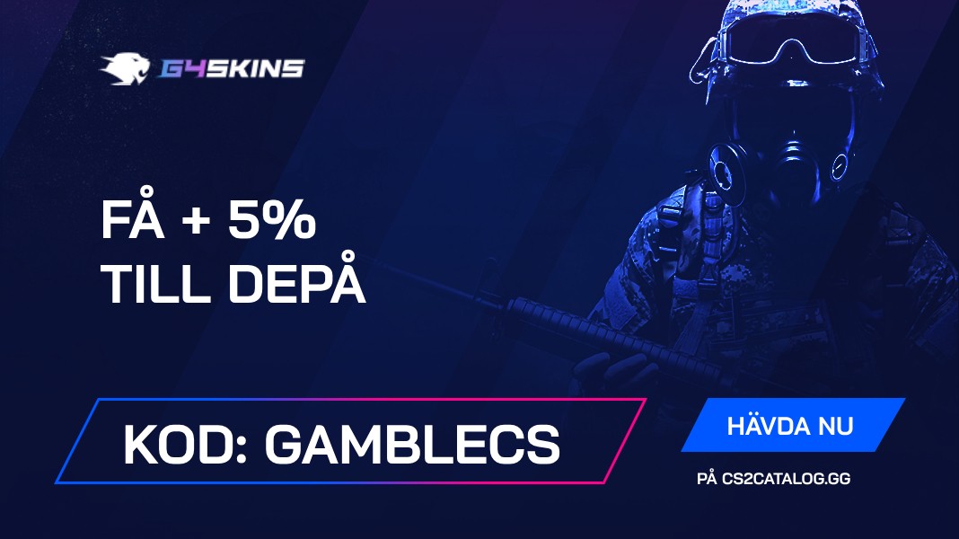 G4Skins kampanjkod 2026: Använd ”gamblecs” och få + 5% till detosit