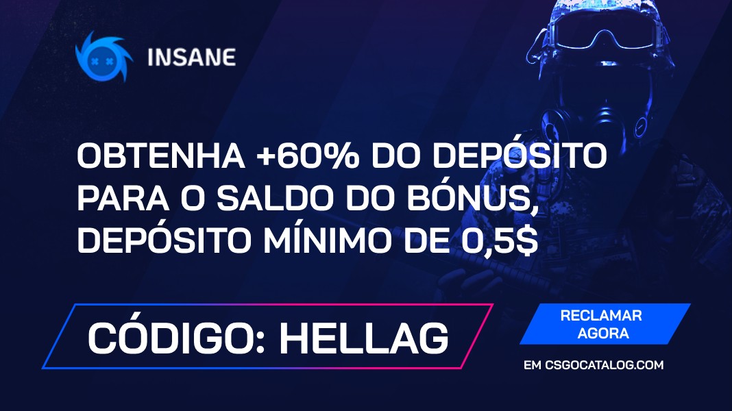 Revisão do código promocional Insane.GG em 2026: Use “Hellag” e receba +60% de bónus de depósito