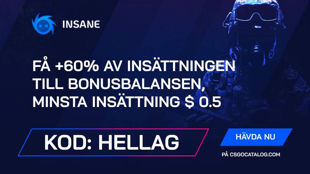 Insane.GG Promo Code Review i 2026: Använd ”Hellag” och få +60% insättningsbonus