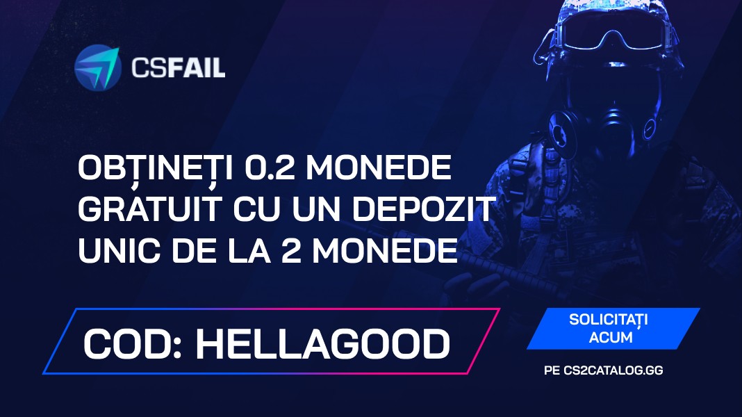 CS.Fail Cod promoțional 2026: Utilizați „hellagood” și obțineți 0.2 monede gratuit cu un depozit unic de la 2 monede