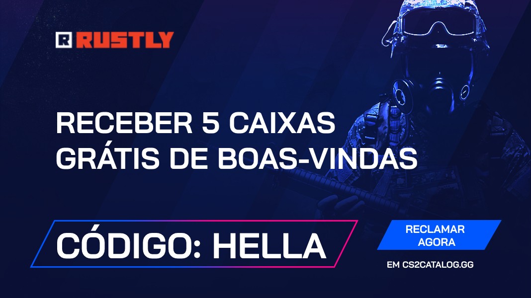 Código promocional Rustly 2026: Use “Hella” e ganhe 5 caixas grátis
