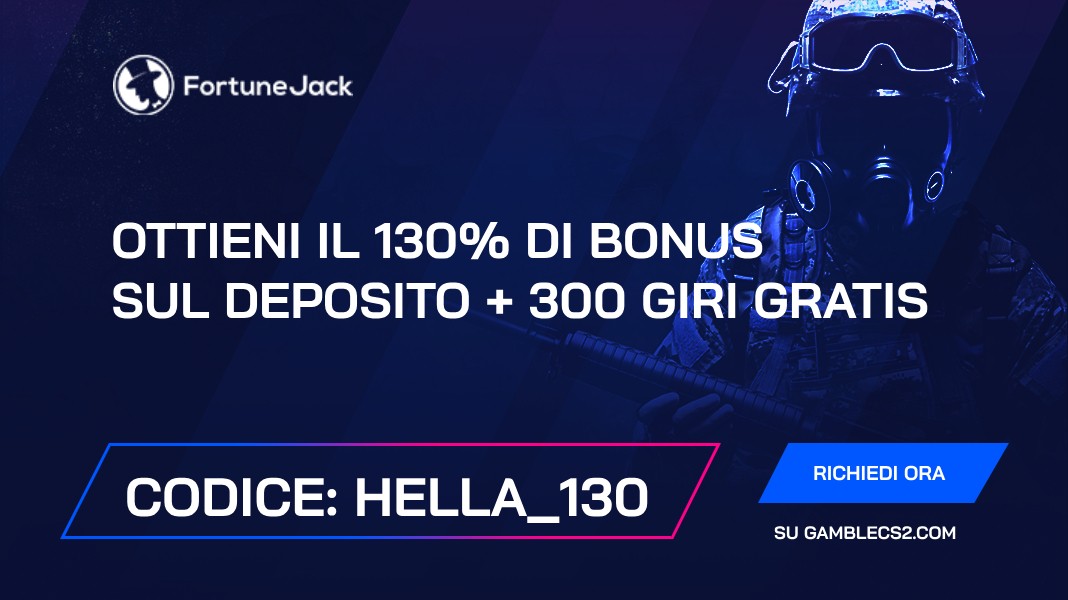 Codice promozionale FortuneJack 2026: Usa “Hella_130” e ottieni il 130% di bonus sul deposito + 300 giri gratis
